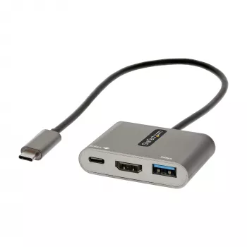 StarTech.com USB-C multiport adaptér, USB-C na HDMI 4K video, 100W PD Pass-Through, USB 3.0 hub 5 Gbit/s (1x Type-C/1x A), USB-C mini-dock, USB-C cestovný dock, prenosná dokovacia stanica pre laptop