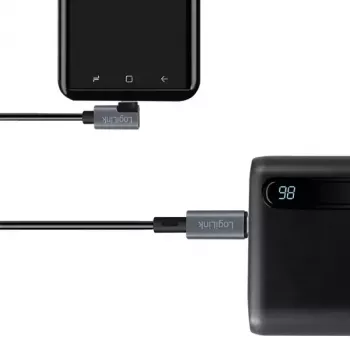 LogiLink CU0182 USB kábel USB 2.0 1m USB-C čierny strieborný