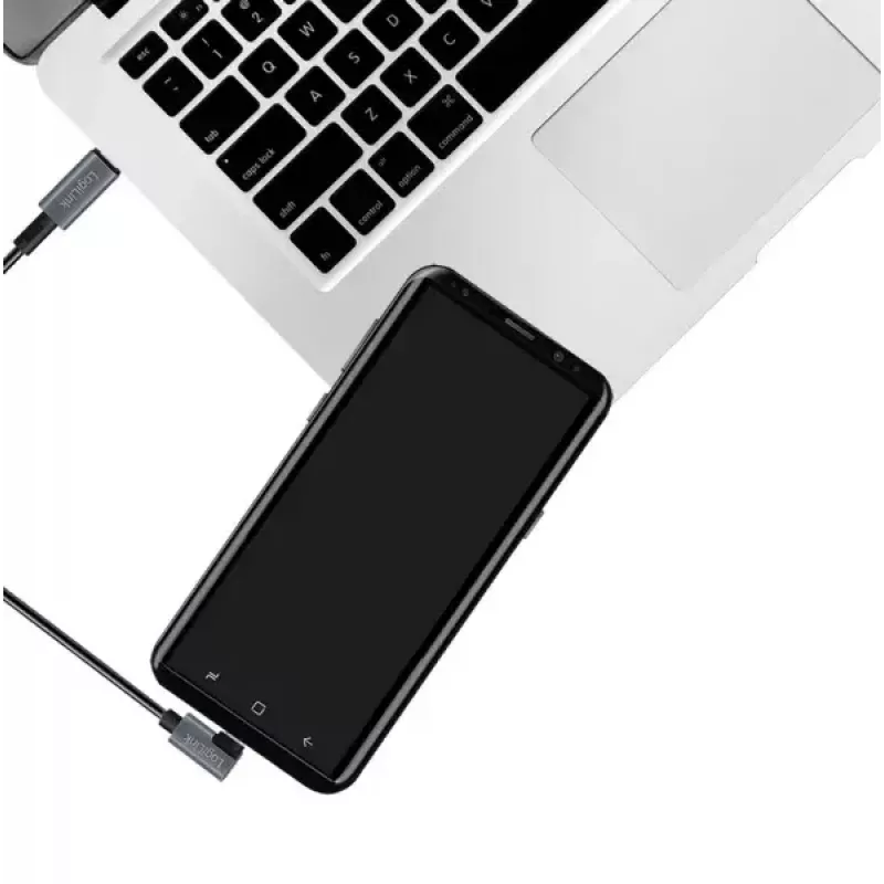 LogiLink CU0182 USB kábel USB 2.0 1m USB-C čierny strieborný