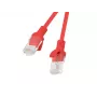 Sieťový kábel Lanberg PCU6-10CC-0050-R RJ-45 Cat6 0,5 m červený