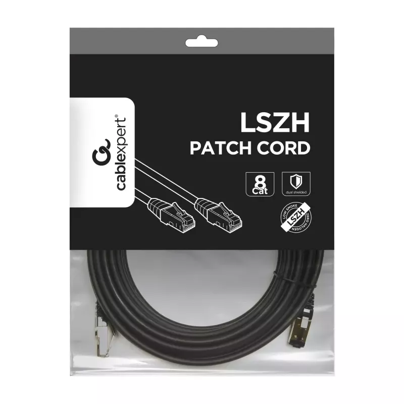 Sieťový kábel Gembird PP8-LSZHCU-BK-15M RJ-45 Cat8 15m čierny