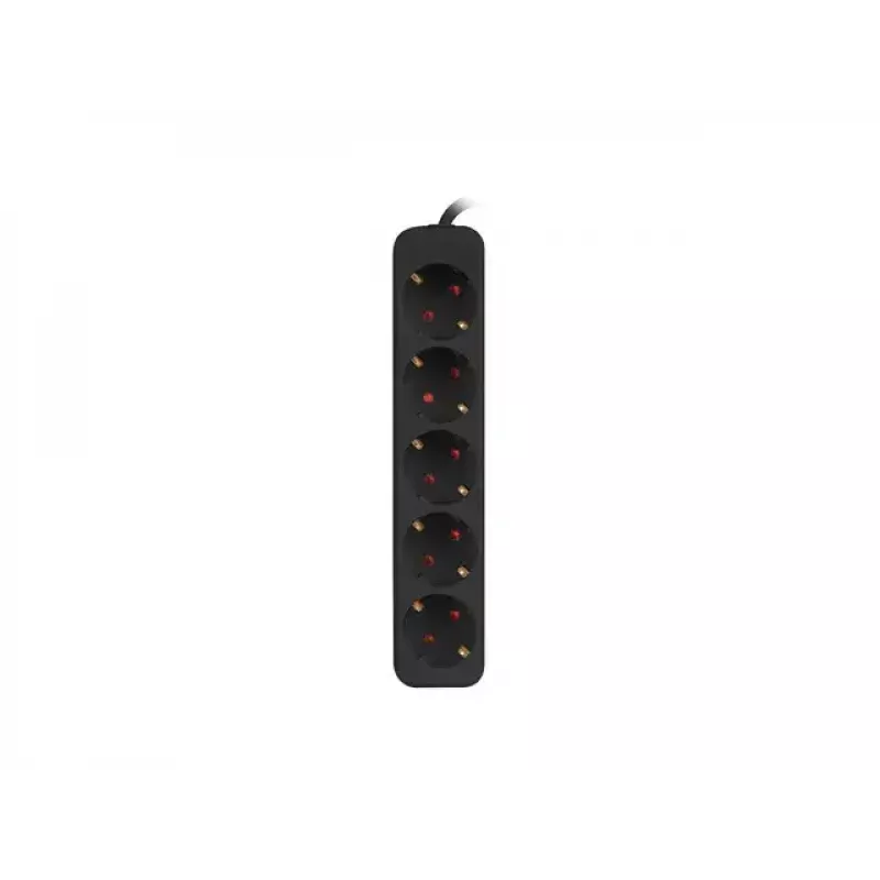 Predlžovací kábel Lanberg PS0-05F-0150-BK 1.5m 5 AC zásuviek interiérový čierny