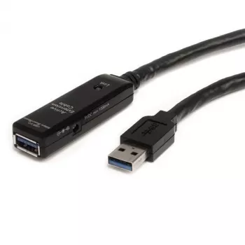 StarTech.com 10m aktívny predlžovací USB 3.0 kábel - M/F, 10 m, USB A, USB A, USB 3.2 Gen 1 (3.1 Gen 1), 5 Gbit/s, čierny
