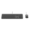 Káblová klávesnica s myšou Logitech 920-013349 — USB, QWERTY US International, graphite, kábel 1,8 m