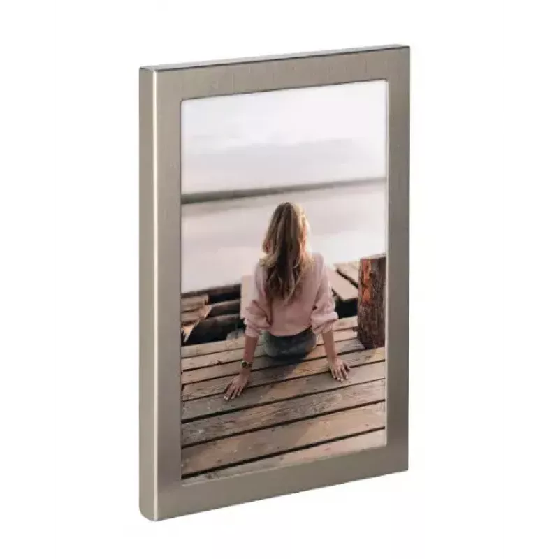 Rám na jednotlivé snímky Hama Riva titán hliník sklo 140x190mm