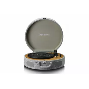 Kufríkový gramofón Lenco LS66GY s vstavanými reproduktormi, prenosný gramofón, integrovaný zosilňovač