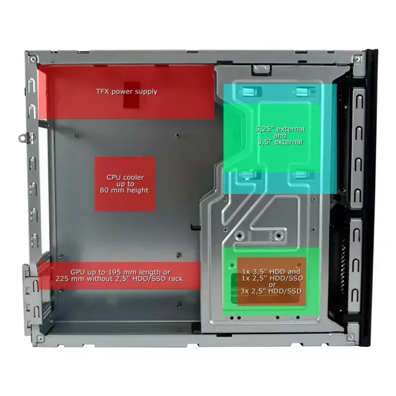 PC skriňa LC-Power LC-1406MB-400TFX Micro Tower čierna