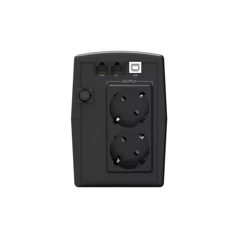 Conceptronic ZEUS02ES line-interaktívny UPS, 850 VA (0,85 kVA), 480 W, 2x Schuko, HID USB, RJ45 vstup/výstup, 220-240 V, čierny
