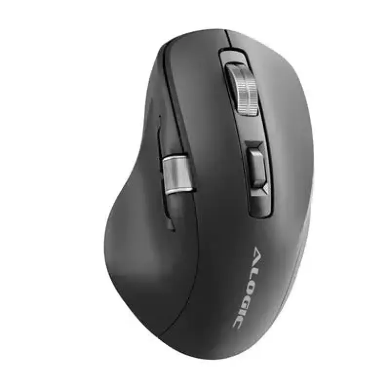 ALOGIC AMBT7KBK bezdrôtová myš — pre pravákov, RF + Bluetooth, 6400 DPI, 7 tlačidiel, čierna