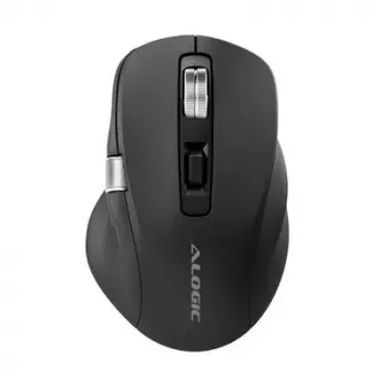 ALOGIC AMBT7KBK bezdrôtová myš — pre pravákov, RF + Bluetooth, 6400 DPI, 7 tlačidiel, čierna