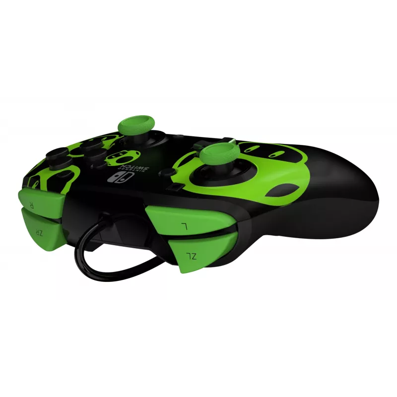 Gamepad PDP REMATCH Wired Controller 1-Up Glow in the Dark pre Nintendo Switch, USB, 3m kábel, D-pad, tlačidlo Home, čierna/zelená