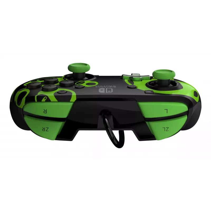 Gamepad PDP REMATCH Wired Controller 1-Up Glow in the Dark pre Nintendo Switch, USB, 3m kábel, D-pad, tlačidlo Home, čierna/zelená