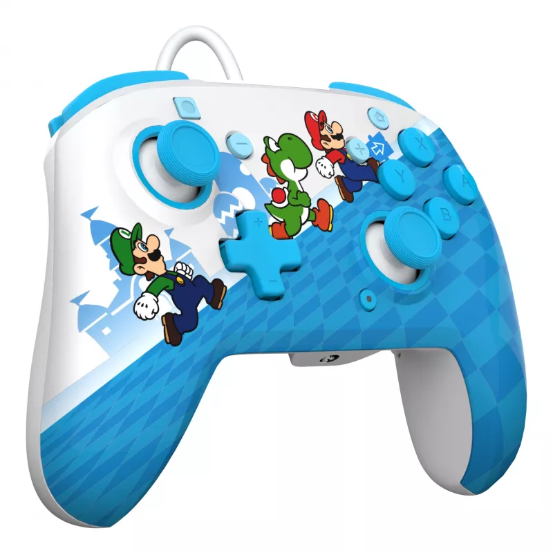 Gamepad PDP Mario Escape REMATCH pre Nintendo Switch — káblový USB, D-pad, tlačidlo Home, viacfarebný