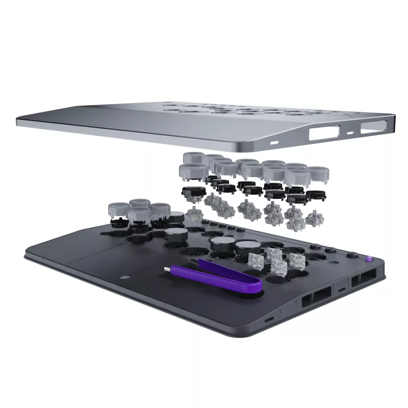 PDP Victrix Pro KO Leverless Fight Stick sivá USB Fightstick PC, Xbox Series S, Xbox Series X