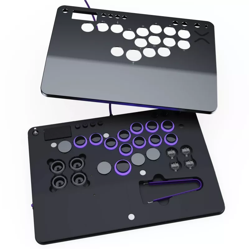 PDP Victrix Pro KO Leverless Fight Stick sivá USB Fightstick PC, PlayStation 4, PlayStation 5