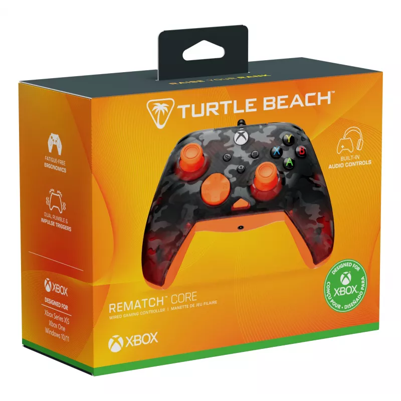 Gamepad Turtle Beach Rematch Core čierna sivá oranžová USB káblový