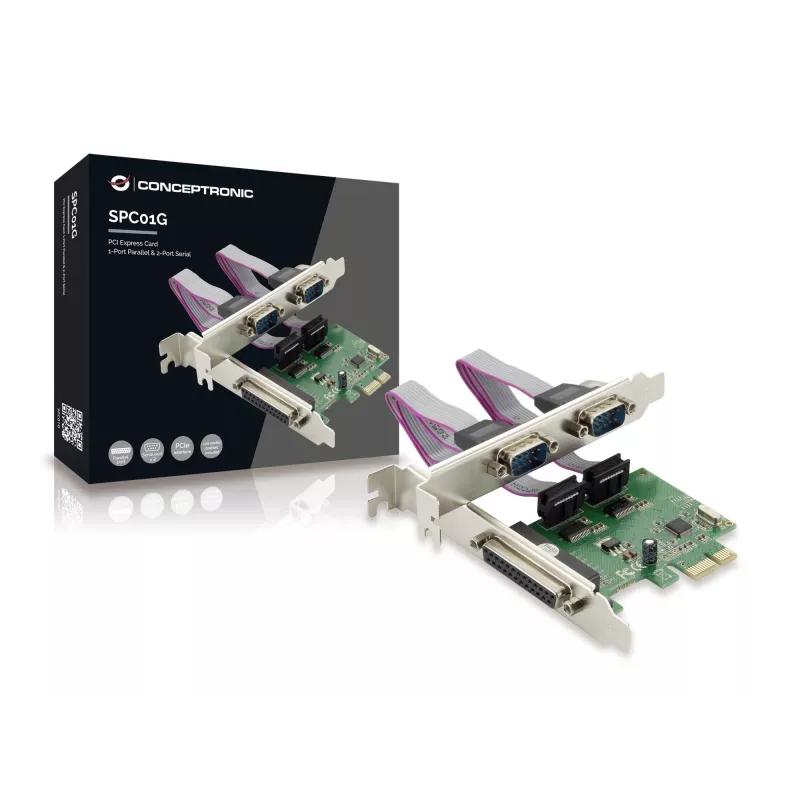 Conceptronic PCI Express karta 1-port paralelný & 2-port sériový