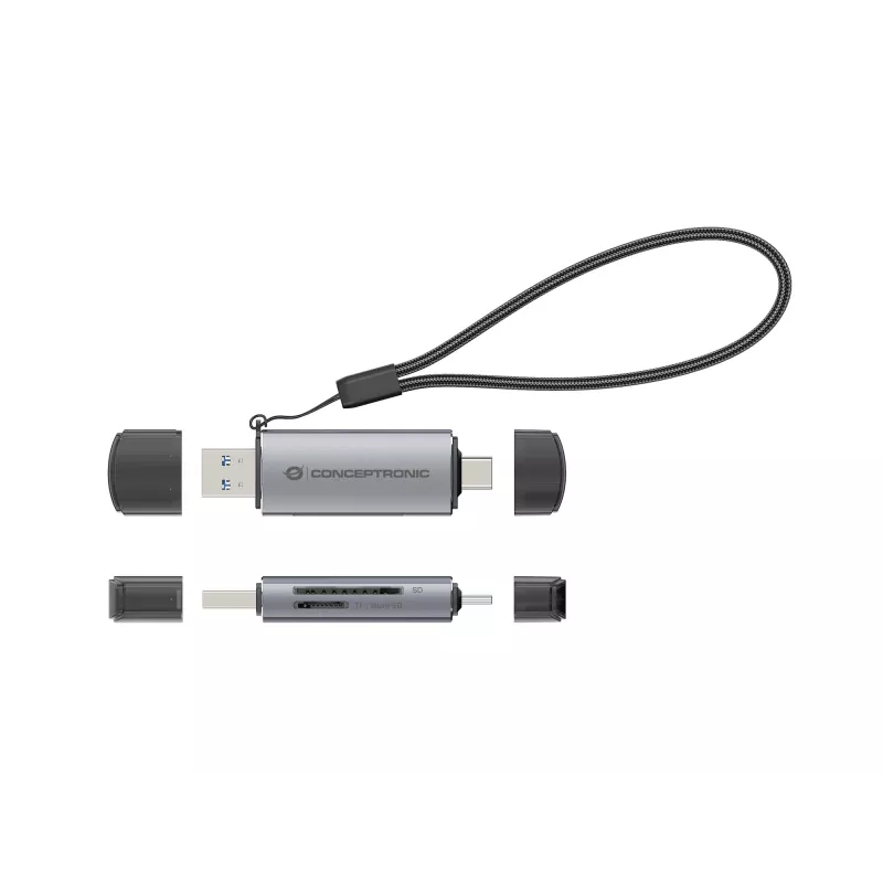 Conceptronic BIAN05G 2-in-1 USB 3.0 Dual Plug čítačka kariet, SD/MicroSD 3.0, UHS-I