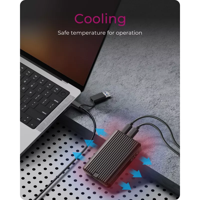 ICY BOX IB-CR601M-C31 SSD puzdro čierne M.2