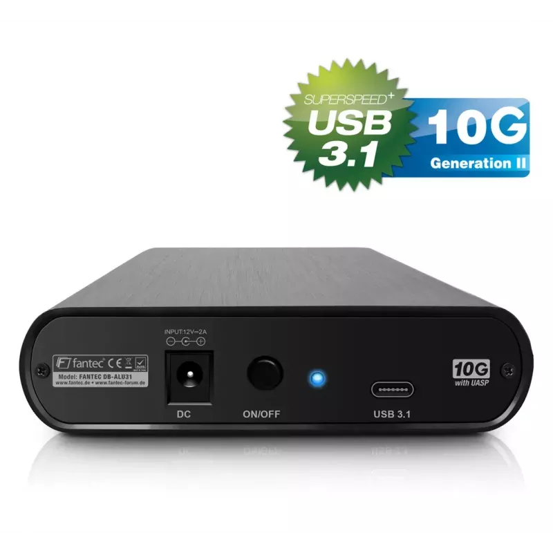HDD puzdro Fantec DB-ALU31 čierne 3,5 palca
