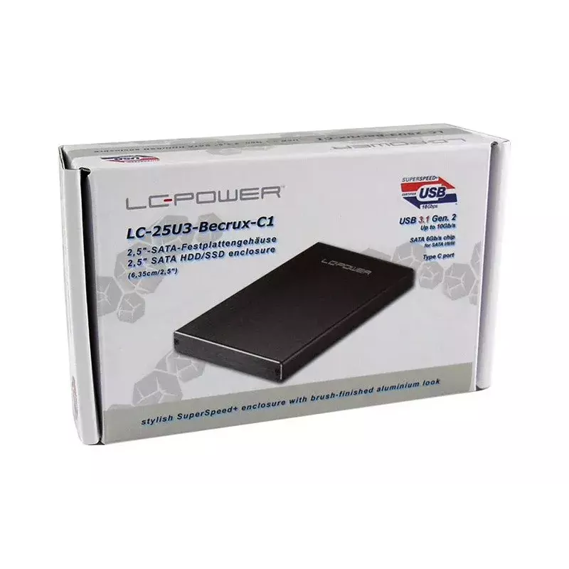 HDD puzdro LC-Power LC-25U3-Becrux-C1 čierne 2,5