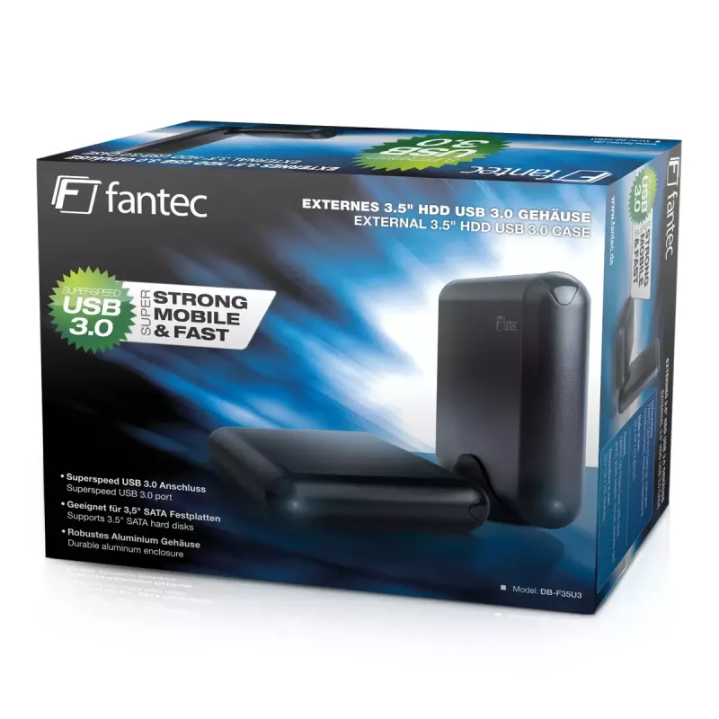 Puzdro na pevný disk Fantec DB-F35U3 čierne 3,5