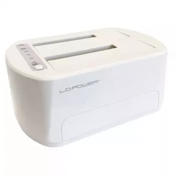 LC Power LC-DOCK-U3-VI - dokovacia stanica pre HDD / SSD - 2.5, 3.5 (6,4 cm, 8,9 cm) - 2 kanály - SATA - USB 3,2 (Gen 2x1) - biela, škrupinová biela (LC-DOCK-