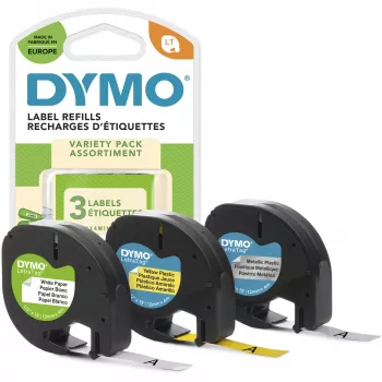 DYMO LetraTag popisovacia páska sortiment 3 ks balenie