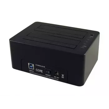 LC Power LC-DOCK-U3-CR - dokovacia stanica pre HDD so sieťovým indikátorom, vypínač, funkcia klonovania šachty: 2 - 2.5 / 3.5 zdieľané (6,4 cm/8,9 cm