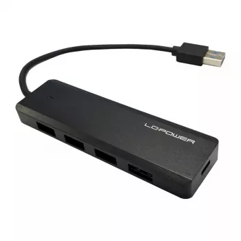 USB hub LC-Power LC-HUB-U3-4-V2 USB 3.2 Gen 1 Type-A Type-C 5 Mbit/s čierny