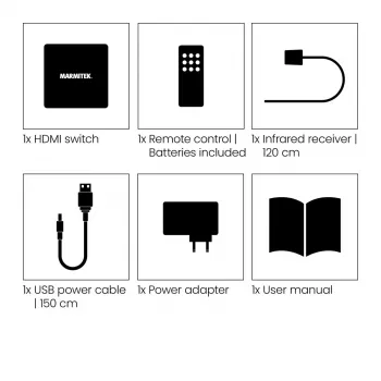 Marmitek Connect 350 UHD 2.0 – HDMI prepínač 4K 60 Hz – 5 vstupov / 1 výstup