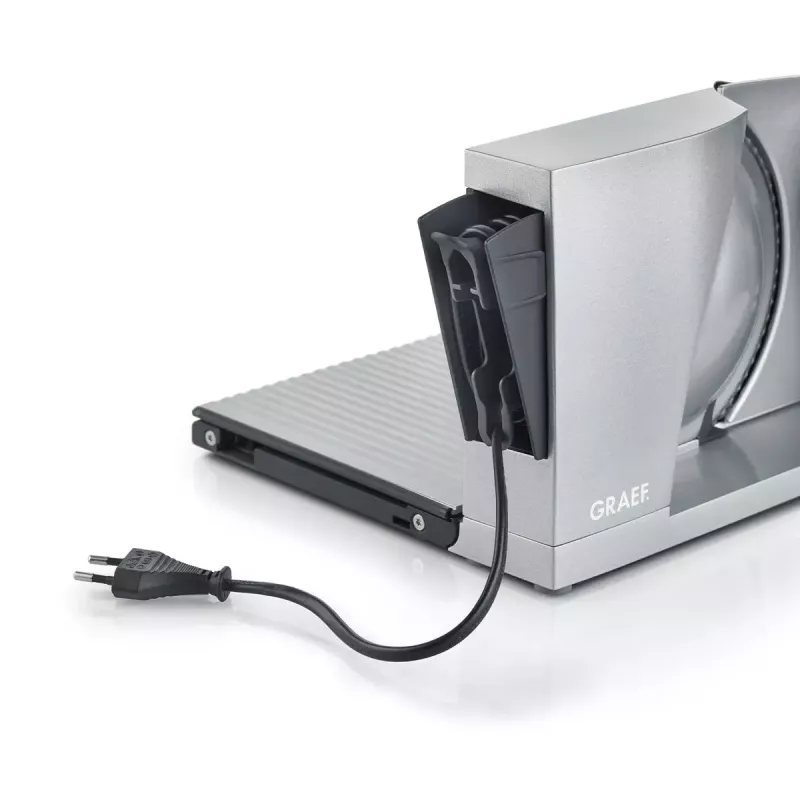 Elektrický univerzálny krájač Graef MYtiny 170 W strieborný hrúbka rezu 1,5 cm
