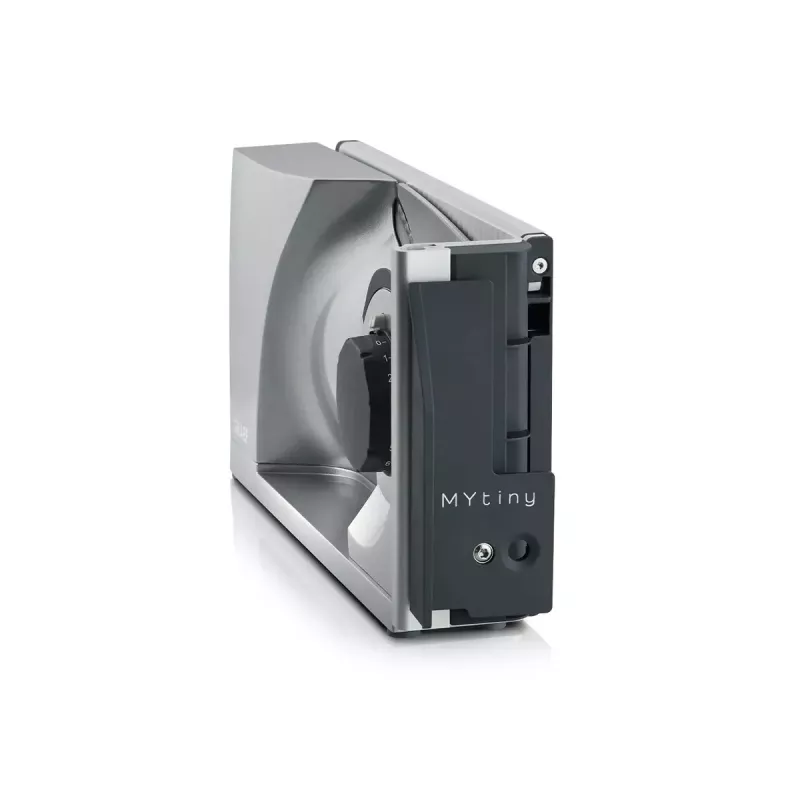 Elektrický univerzálny krájač Graef MYtiny 170 W strieborný hrúbka rezu 1,5 cm