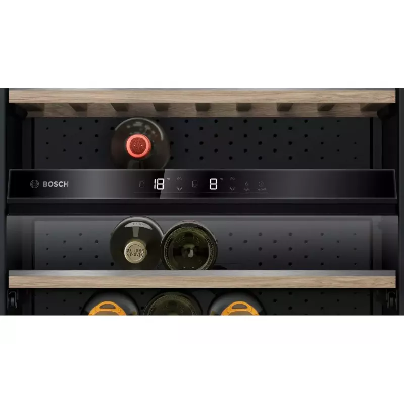 Bosch Serie 6 KWK36ABGA vinotéka kompresorová vinotéka voľne stojaca čierna 199 fliaš