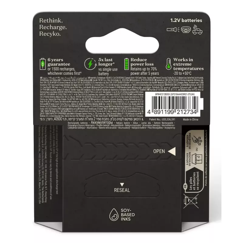 Nabíjateľná batéria GP Batterien ReCyko Pro GPRCP200AA167C4 AA NiMH 30g