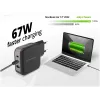 Conceptronic 3-portová 67W GaN USB PD nabíjačka s USB-C káblom, USB-C x 2, USB-A x 1, QC 3.0, PPS