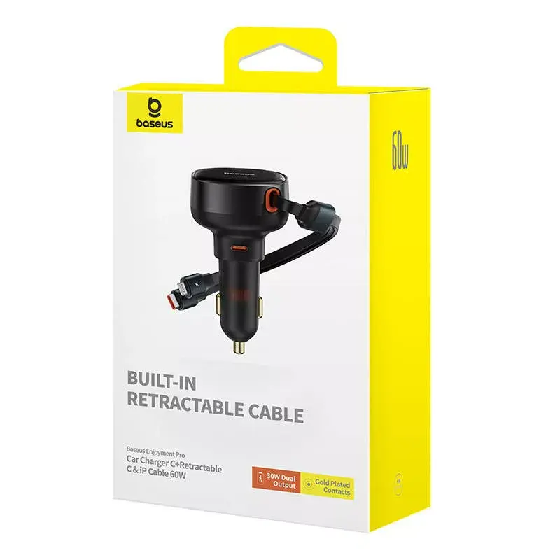 Baseus Enjoyment Pro 60W auto nabíjačka USB kábel