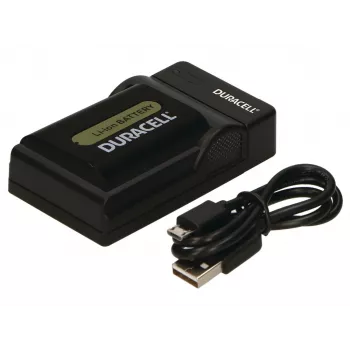 Duracell nabíjačka batérií pre digitálne fotoaparáty, USB, interiérová nabíjačka, Sony NP-FP50, 70, 90, 51, 71, 91, čierna, 5 V, 5 V