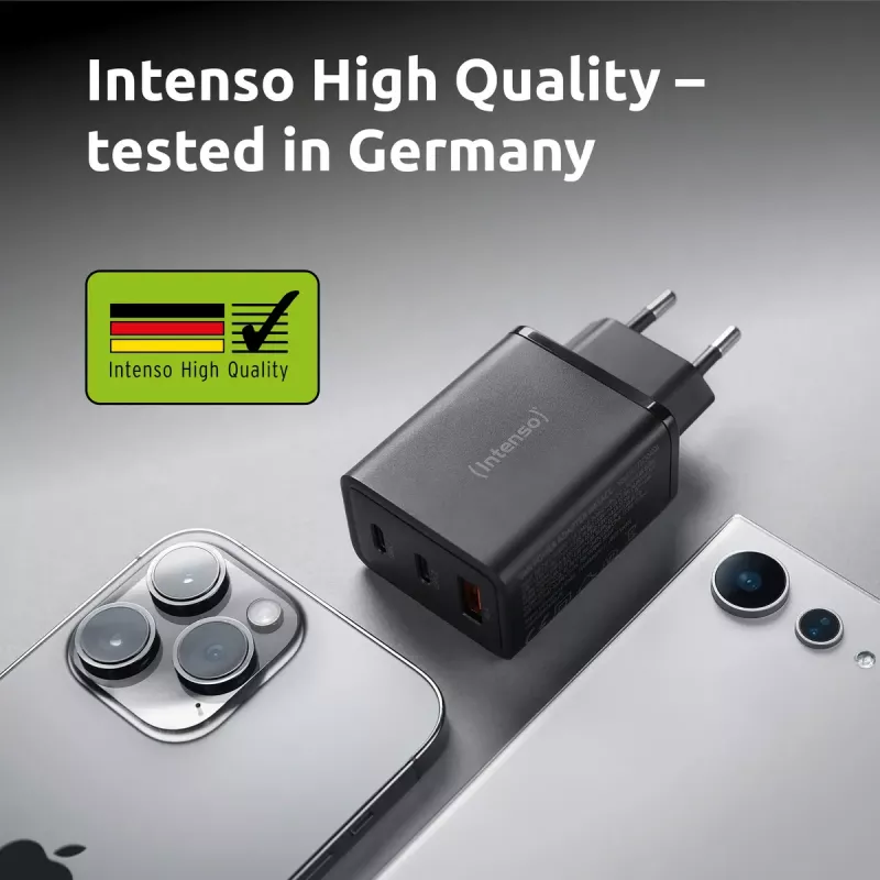 Napájací zdroj Intenso W65ACC USB-A a USB-C konektory čierny