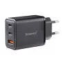 Napájací zdroj Intenso W65ACC USB-A a USB-C konektory čierny