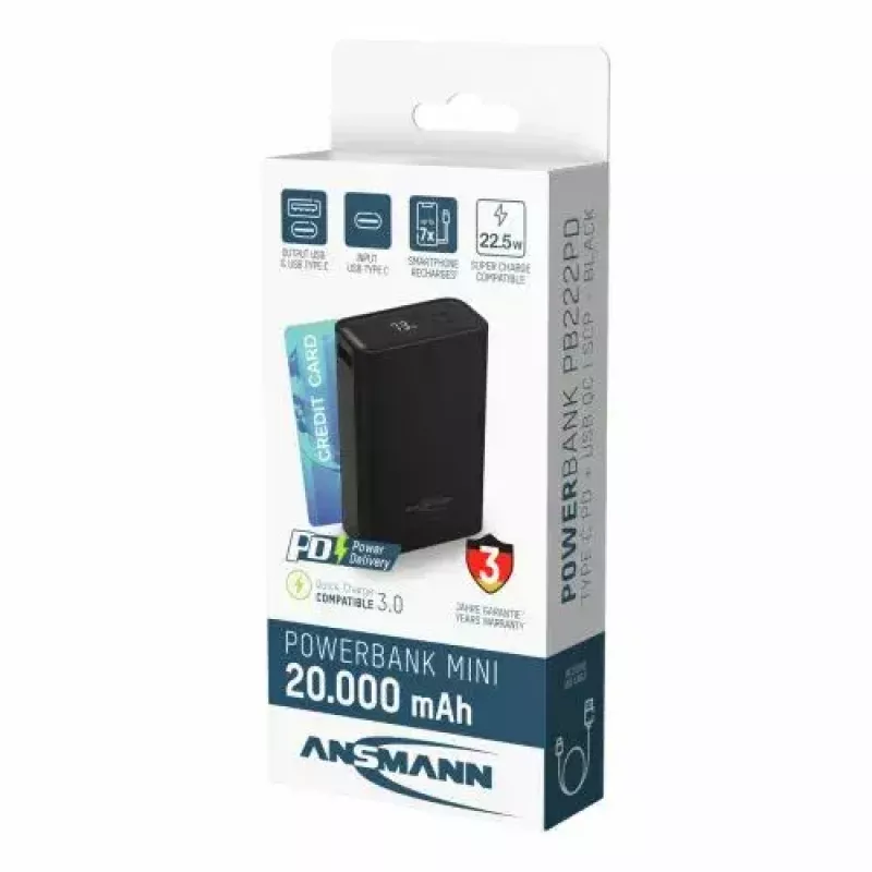 Prenosná batéria Ansmann PB222PD 20000 mAh