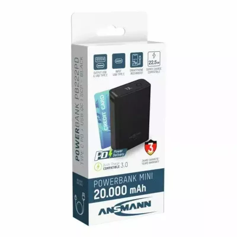 Prenosná batéria Ansmann PB222PD 20000 mAh