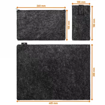 Puzdro Sleeve Durable Effect 41,7 cm 16,4 palcov antracitové 2 predné vrecká