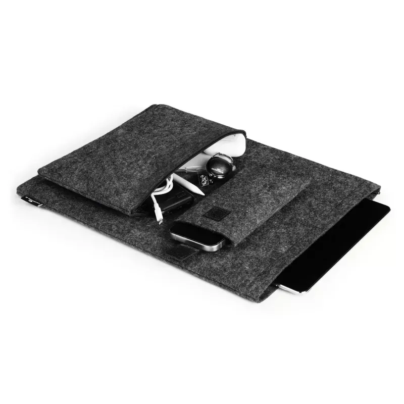 Durable 507158 MultiBag EFFECT obal na notebook / tablet 16,4″ (41,7 cm), plsť z recyklovaného PET, s vreckom na príslušenstvo a telefón
