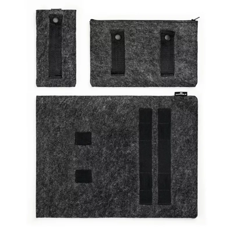 Durable 507158 MultiBag EFFECT obal na notebook / tablet 16,4″ (41,7 cm), plsť z recyklovaného PET, s vreckom na príslušenstvo a telefón