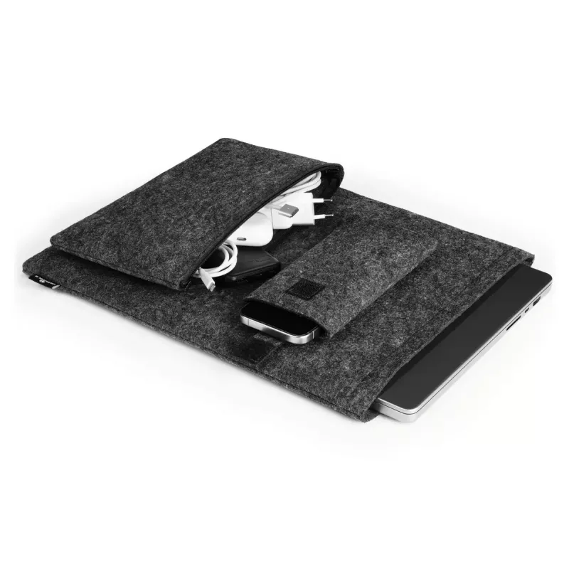 Durable 507158 MultiBag EFFECT obal na notebook / tablet 16,4″ (41,7 cm), plsť z recyklovaného PET, s vreckom na príslušenstvo a telefón