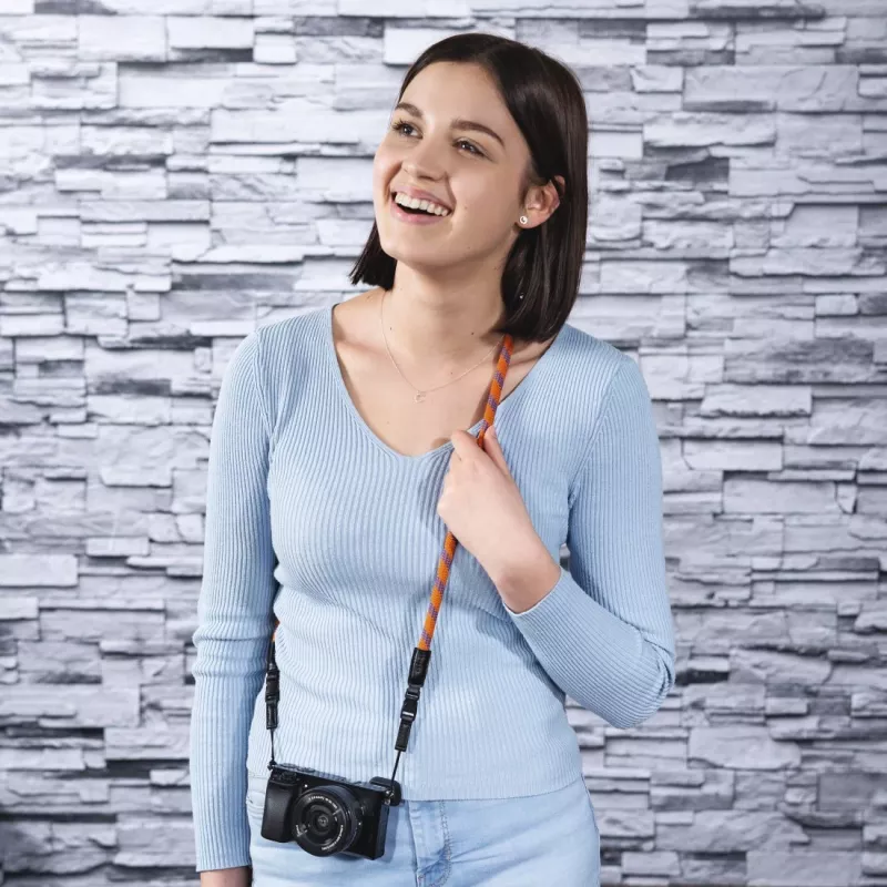 Hama Braid 120 popruh na digitálny fotoaparát nylon modrý, oranžový