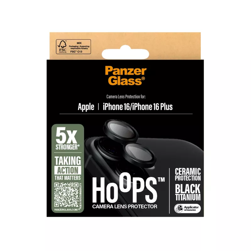 PanzerGlass ® Hoops® keramická ochrana objektívu fotoaparátu iPhone 16 | 16 Plus