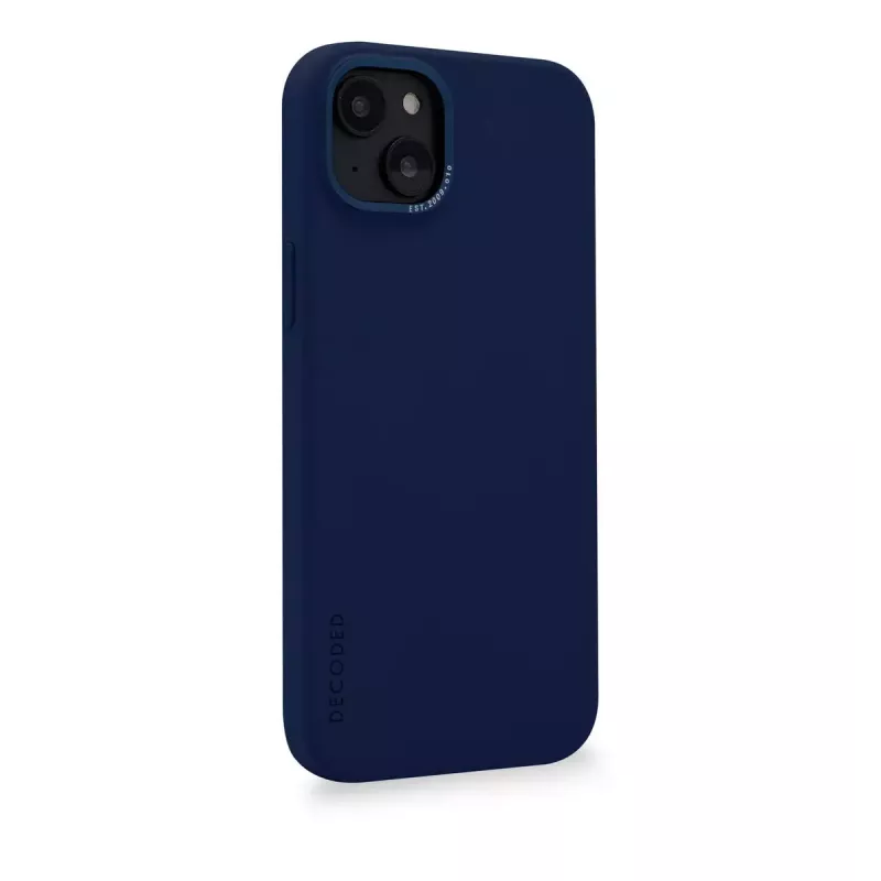 Decoded D23IPO14MBCS9NE antimikrobiálny silikónový zadný kryt MagSafe pre iPhone 14 Plus, Navy Peony