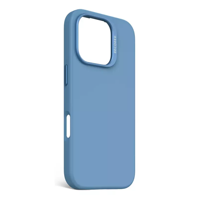 Decoded D25IPO16PBCS9AE antimikrobiálny silikónový zadný kryt pre iPhone 16 Pro, svetlomodrý